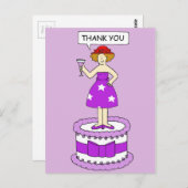 Red Hat Ladys Vielen Dank Postkarte (Vorne/Hinten)