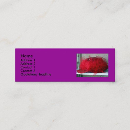 Red Hat Mini Visitenkarte (Vorderseite)