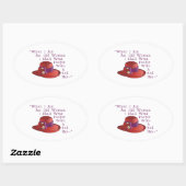 Red Hat Ovaler Aufkleber (Blatt)