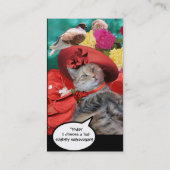 RED HAT PRINCESS TATUS Pet, Cat Beauty Salon Visitenkarte (Rückseite)