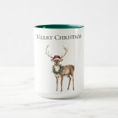 Red Hat Reindeer Christmas Tasse (Zentrum)