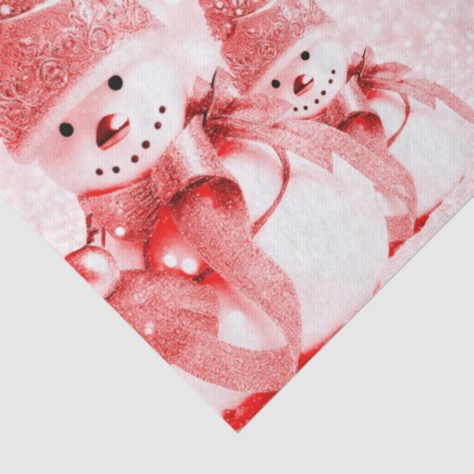 Red Hat Snowman Holiday Tissue Paper Seidenpapier (Detail)