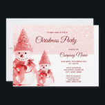 Red Hat Snowman Weihnachts-Party Einladung<br><div class="desc">Beautiful Red Hat Snowman Weihnachtsfeier Party Einladung</div>