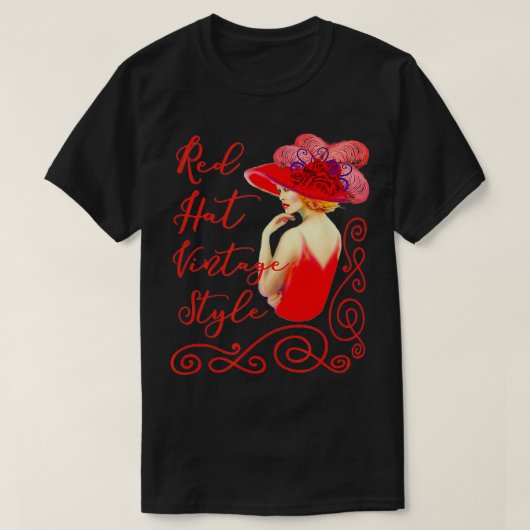 Red Hat Vintag Style T-Shirt (Design vorne)