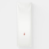 Red Hawaiian Hibiskus mit detaillierten Blättern u Banner (Vertikal)