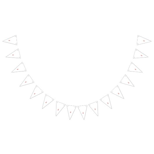 Red Hawaiian Hibiskus mit detaillierten Blättern u Wimpelkette (Alle)