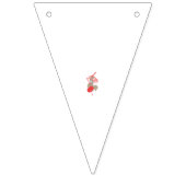 Red Hawaiian Hibiskus mit detaillierten Blättern u Wimpelkette (Zweite Fahne)