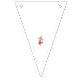 Red Hawaiian Hibiskus mit detaillierten Blättern u Wimpelkette (Erste Fahne)