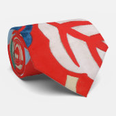 Red Hawaiian Japanisch Kimono Design Floral Krawatte (Gerollt)