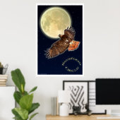 RED HAWK MOON II Art Poster (Heimbüro)