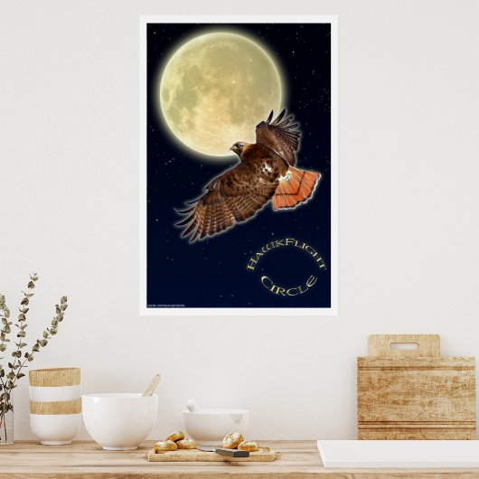 RED HAWK MOON II Art Poster (Küche)