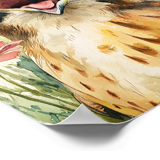 Red Hawk Vintage Poster (Ecke)