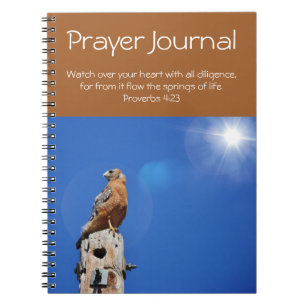 Red Hawk Wild Bird Prayer Journal Notizblock