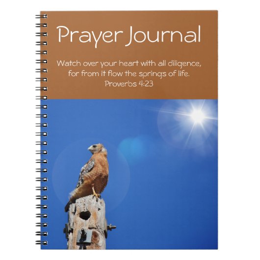 Red Hawk Wild Bird Prayer Journal Notizblock (Vorderseite)