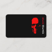 Red Head Business Card Visitenkarte (Vorderseite)