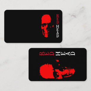Red Head Business Card Visitenkarte