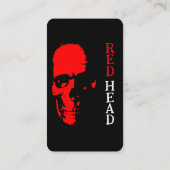 Red Head Business Card Visitenkarte (Rückseite)