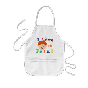 Red Head Little Boy Gesichtsfarbe Kinderschürze