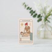 Red Head Massage Therapeut Tarot Social Media QR Visitenkarte (Stehend Vorderseite)
