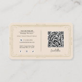 Red Head Massage Therapeut Tarot Social Media QR Visitenkarte (Rückseite)