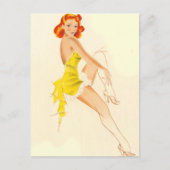 Red Head Pinup Postkarte (Vorderseite)