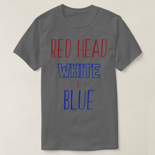 RED HEAD White amp Blue T-Shirt (Design vorne)