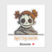 Red Head Zombie mit Space Buns Hair Aufkleber (Blatt)