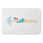 Red Headed Diving Beauty Bath Mat Badematte (Vorderseite)