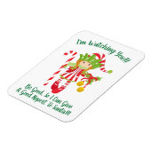 Red Headed Girl Elf Weihnachts-Kühlschrankmagnet Magnet (Linke Seite)