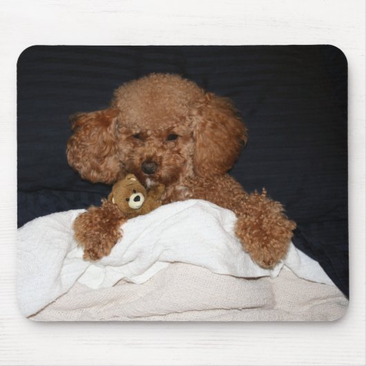 Red Headed Poodle Mouse Pad - Schlaflosigkeit Mousepad (Vorne)
