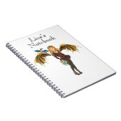 Red-Headed Steampunk Dragon Girl Notizblock (Rechte Seite)