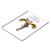 Red-Headed Steampunk Dragon Girl Notizblock (Linke Seite)