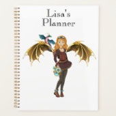 Red-Headed Steampunk Dragon Girl Planer (Vorderseite)