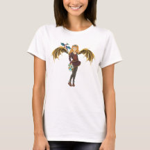 Red-Headed Steampunk Dragon Girl T - Shirt