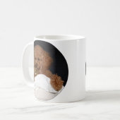Red Headed Toy Poodle Tasse - mit Teddy Bär (Vorderseite Links)