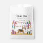 Red Headed Tri Pembroke Corgi Birthday Vielen Dank Geschenktütchen (Vorderseite)
