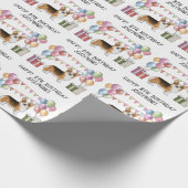 Red Headed Tri Pembroke Welsh Corgi Happy Birthday Geschenkpapier (Ecke)