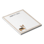 Red Headed Tri Pembroke Welsh Corgi Hund und Text Notizblock (angewinkelt)