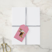 Red Headed Tri Pembroke Welsh Corgi Liebe Pink Geschenkanhänger (Mit Garn)