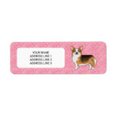 Red Headed Tri Pembroke Welsh Corgi Pink Herz (Vorne)