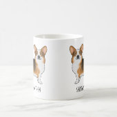 Red Headed Tri Pembroke Welsh Corgi und Ihr Name Kaffeetasse (Mittel)