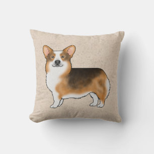 Red Headed Tricolor Pembroke Welsh Corgi Niedlich  Kissen