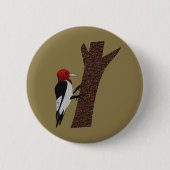 Red Headed Woodpecker Button (Vorderseite)