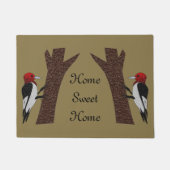 Red Headed Woodpecker Fußmatte (Vorderseite)