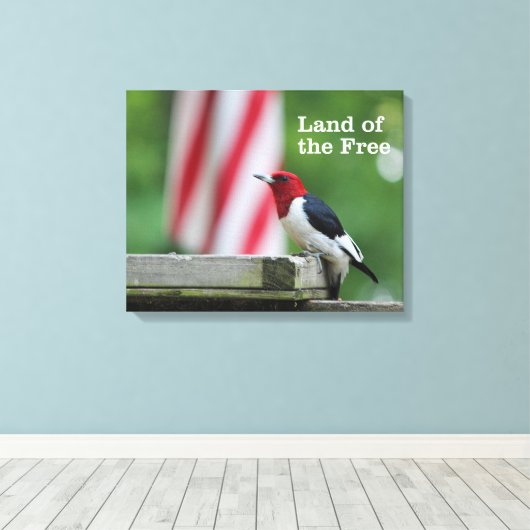 Red-headed Woodpecker Leinwanddruck (Insitu (Holzboden))