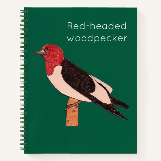 Red-headed woodpecker notizblock (Vorderseite)