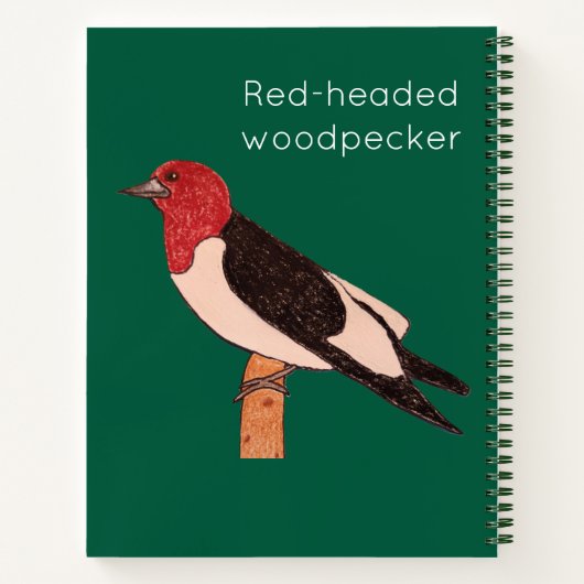 Red-headed woodpecker notizblock (Rückseite)