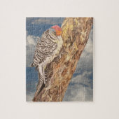 Red Headed Woodpecker Puzzle (Vertikal)