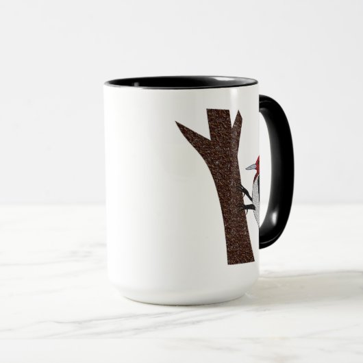 Red Headed Woodpecker Tasse (VorderseiteRechts)