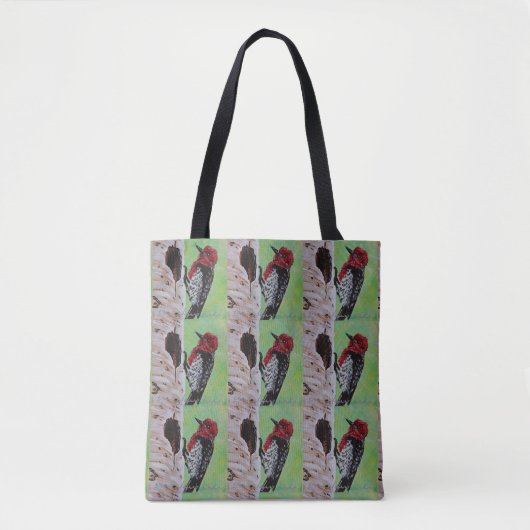 Red Headed Woodpecker Tote Bag Tasche (Vorderseite)